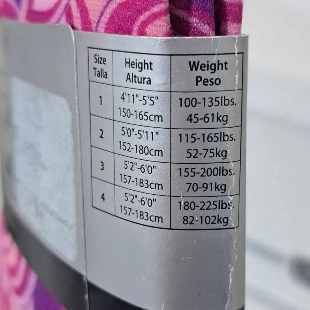 Worthington Women's Control Top Thighs Pink , Purple, Multi Floral Hippie Sz 1